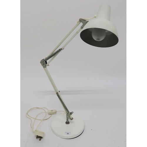 94 - A mid 20th century Anglepoise style desk lamp and a case of 