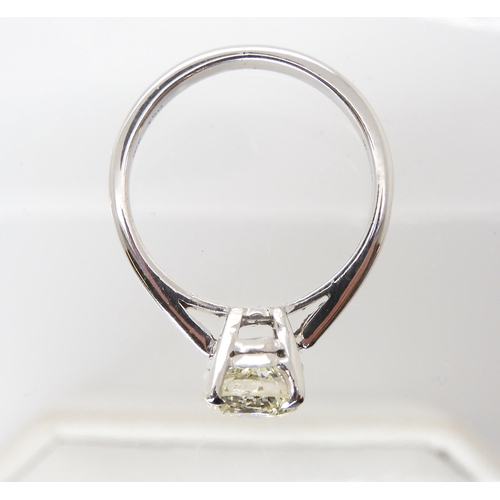 596 - An 18ct white gold diamond solitaire ring, set with an estimated approx 1.25ct brilliant cut diamond... 