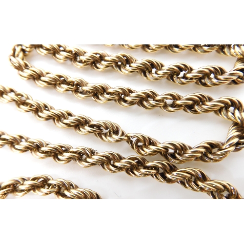 604 - A 9ct rope chain, length 53cm, weight 10.5gms