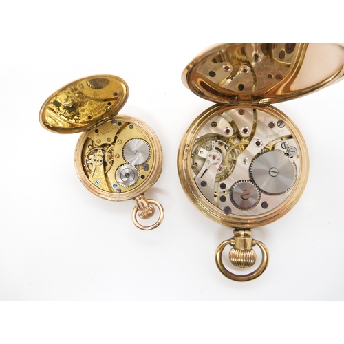 674 - A gold plated 'James Walker retailed' open face pocket watch, together with a Waltham gold plated fo... 