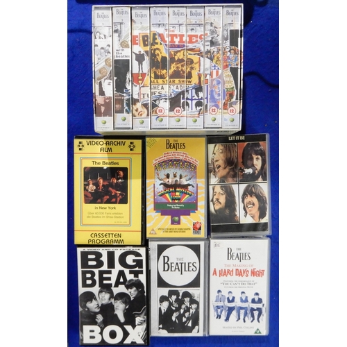 471 - A lot of mostly Beatles VHS video cassettes including The Pink Floyd London 66-67, The Concert for B... 