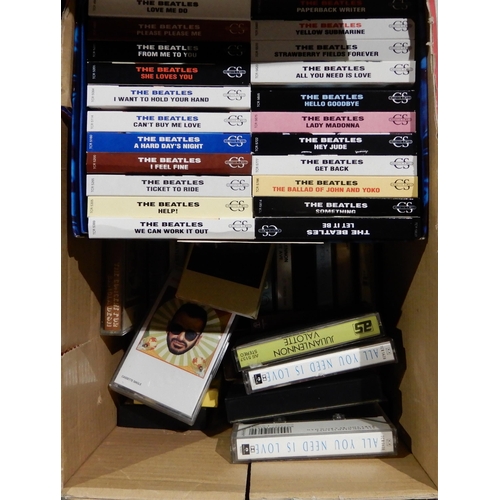 472 - A lot of Beatles and Beatles related tape cassettes to include The Beatles Singles Collection on Cas... 