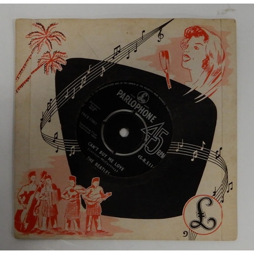 480 - A rare Parlophone Made in India copy of Can't Buy me Love by The Beatles together with various Frenc... 