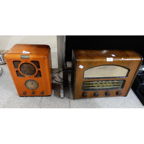 501 - A Roland model 445 three wave radio and a Bush radio (af)