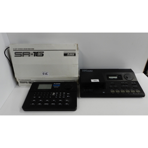 505 - An Alesis SR-16 16 bit stereo drum machine with a Roland PR-100 digital sequencer  