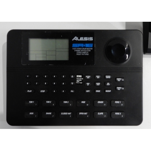 505 - An Alesis SR-16 16 bit stereo drum machine with a Roland PR-100 digital sequencer  