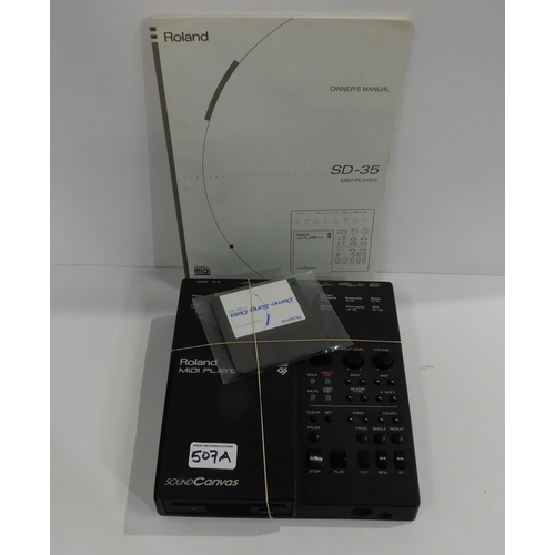 507A - A Roland SD-35 midi player with owners manual