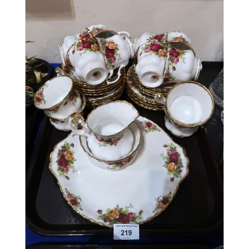 219 - A Royal Albert Old Country roses part tea service