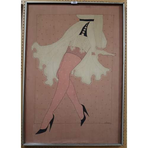 945 - K TAYLERSON (BRITISH) LEGS WITH STOCKINGS AND HEELSSerigraph, signed lower right, 88 x 60cm... 