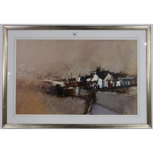 948 - DRUMMOND MAYO (SCOTTISH b.1929)THE VILLAGE INN Oil on board, signed lower left, 44 x 69cmTitle ... 