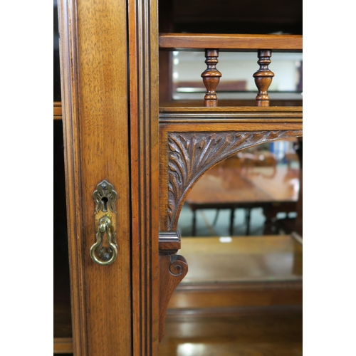 51 - An Edwardian mahogany sideboard, 183cm high x 154cm wide x 50cm deep