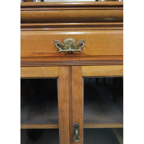 51 - An Edwardian mahogany sideboard, 183cm high x 154cm wide x 50cm deep