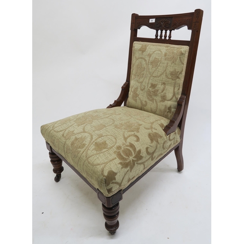 66 - A Victorian mahogany framed nursing chair