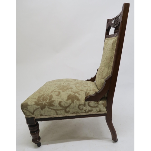 66 - A Victorian mahogany framed nursing chair