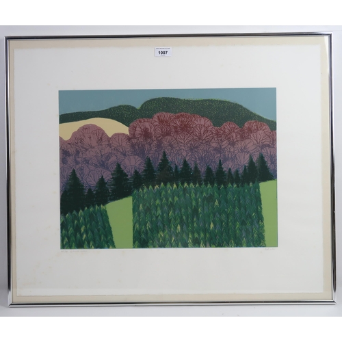 1007 - BET LOW RSW RGI (SCOTTISH 1924-2007)LENNOX WOODS (BY CAMPSIE GLEN)Silkscreen print, signed lower rig... 