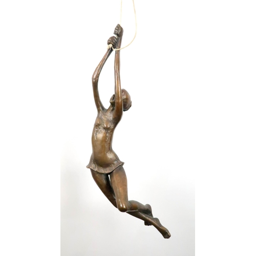 1012 - PATRICIA MCALLISTER (RHODESIAN 1932-2008)SWINGING GIRL IIBronze, 67cm high (26