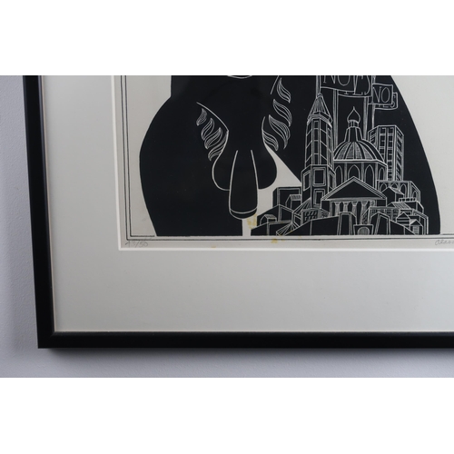 1054 - ALASDAIR GRAY (SCOTTISH 1934-2019) INSIDE THE BOX OF BONESilkscreen, signed lower right, numbered (4... 