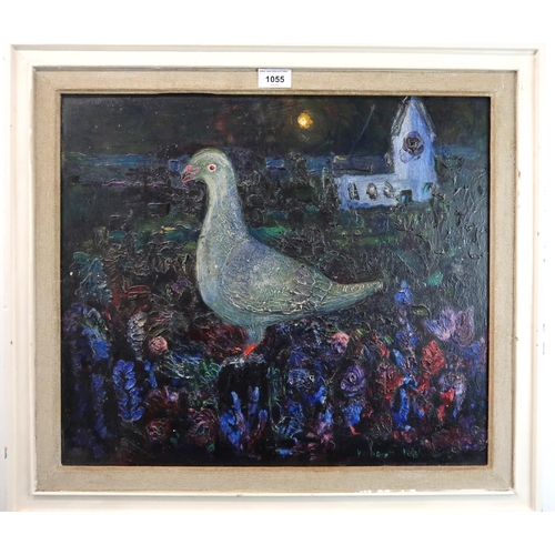 1055 - ROBERT LEISHMAN RSW (SCOTTISH 1915-1989) POET’S PIGEONOil on canvas, signed lower right, dated (19)6... 