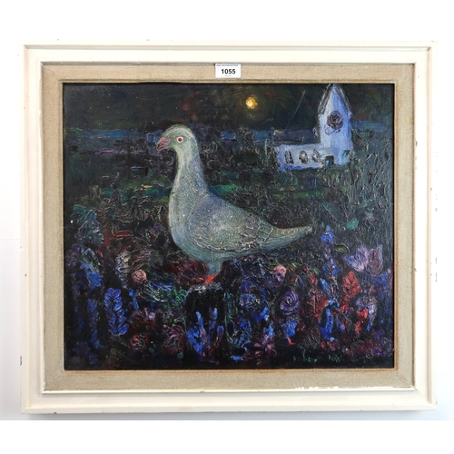 1055 - ROBERT LEISHMAN RSW (SCOTTISH 1915-1989) POET’S PIGEONOil on canvas, signed lower right, dated (19)6... 