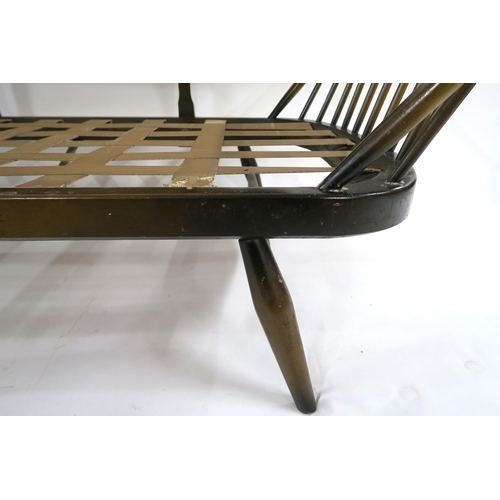 105 - A MID 20TH CENTURY STAINED ELM & BEECH ERCOL 355 DAY BED 77cm high x 209cm wide x 76cm deep... 