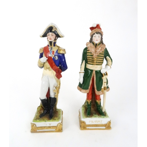 365 - A COLLECTION OF SCHEIBE ALSBACH PORCELAIN MILITARY FIGURES including Napoleon and twelve Marshals of... 