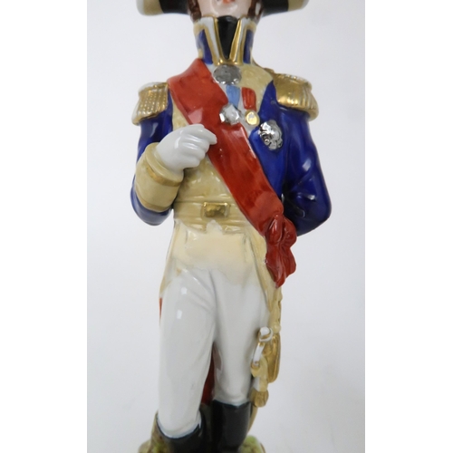 365 - A COLLECTION OF SCHEIBE ALSBACH PORCELAIN MILITARY FIGURES including Napoleon and twelve Marshals of... 