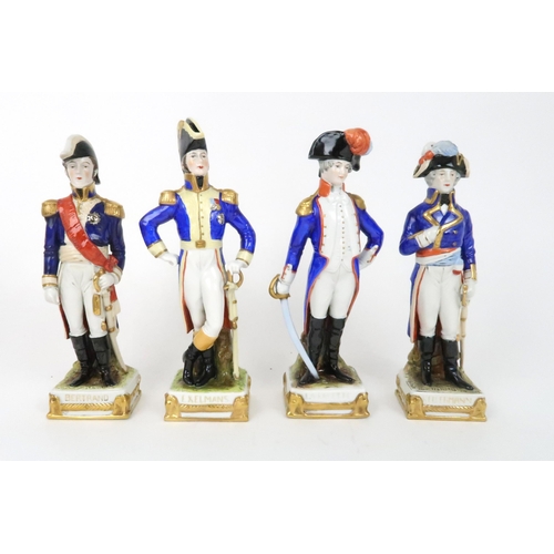 365 - A COLLECTION OF SCHEIBE ALSBACH PORCELAIN MILITARY FIGURES including Napoleon and twelve Marshals of... 