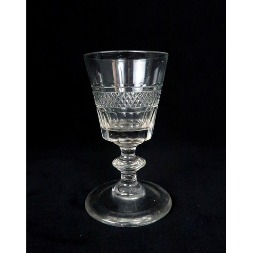 369 - A SUITE OF EDINBURGH THISTLE SHAPED GLASSWARE including seven flute champagne glasses, 17cm high, si... 