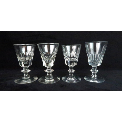 382 - A SELECTION OF ANTIQUE GLASSincluding an 18th century ale glass with a wide conical foot and funnel ... 