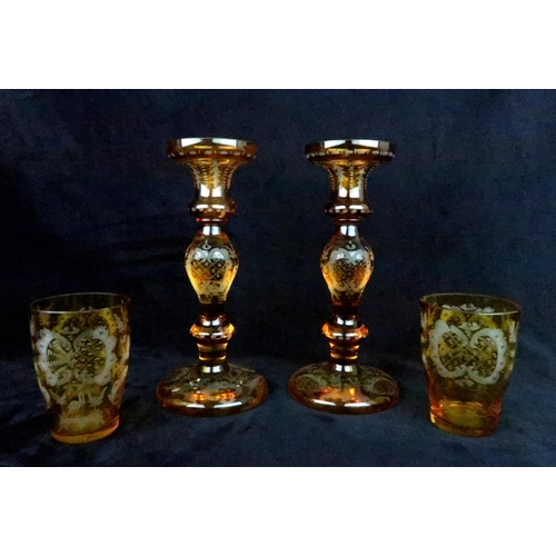 382 - A SELECTION OF ANTIQUE GLASSincluding an 18th century ale glass with a wide conical foot and funnel ... 