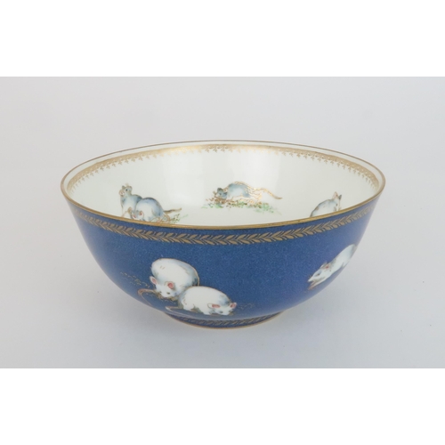 401 - A WEDGWOOD FAIRYLAND LUSTRE BOWLdesigned by James Hodgkiss, the blue ground exterior and white inter... 