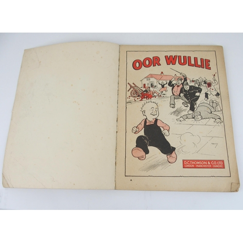 555 - A RARE OOR WULLIE No.1, 1941 D C Thomson & Co Ltd, wear and staining to covers, small tear on sp... 