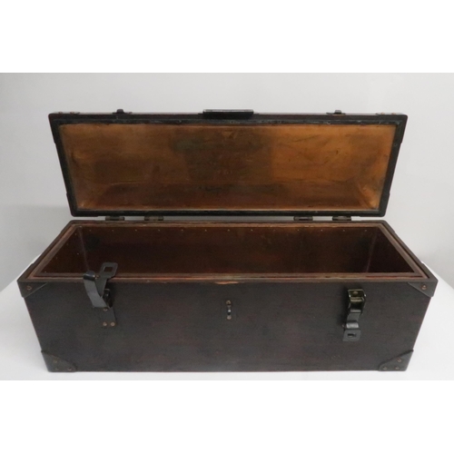 556 - *WITHDRAWN* A CIRCA 1930S METAL GUN BOX by made for Eric Anthony Sykes, the lid decorated with a pan... 