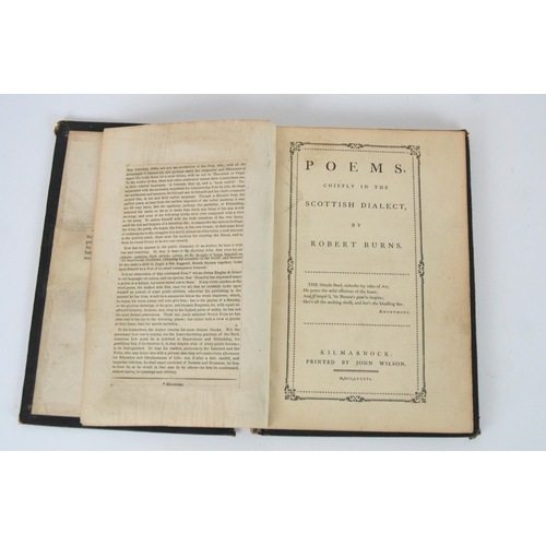 565 - POEMS CHIEFLY IN THE SCOTTISH DIALECTby Robert Burns, reprint of first edition, cover detached, with... 