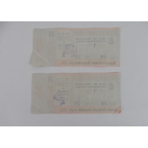 591 - TWO UNUSED RANGERS V. DYNAMO MOSCOW EUROPEAN CUP-WINNERS CUP FINAL TICKETS, 1972some slight creasing... 