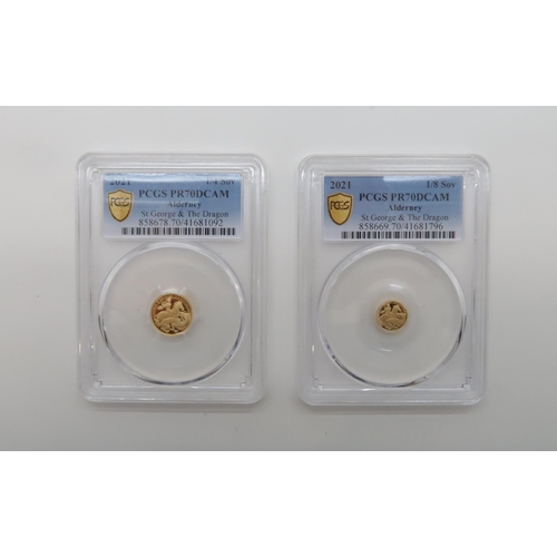 620 - A CASED SET OF GOLD COINS HATTONS OF LONDON2021 George and the Dragon 200th Anniversary Gold Soverei... 