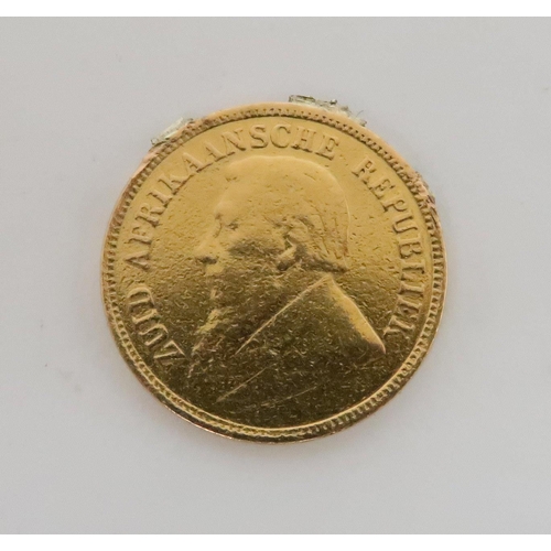 628 - A SOUTH AFRICAN GOLD HALF POND 1895