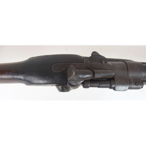 634 - A PATTERN 1861 ENFIELD PERCUSSION MUSKATOONwith short barrel for issue to Artillery units, marked 18... 