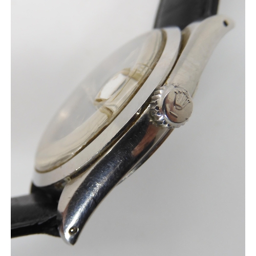 897 - A GENTS TUDOR PRINCE OYSTERDATE ROTOR SELF WINDING WRISTWATCH with brushed grey dial, engraved brigh... 