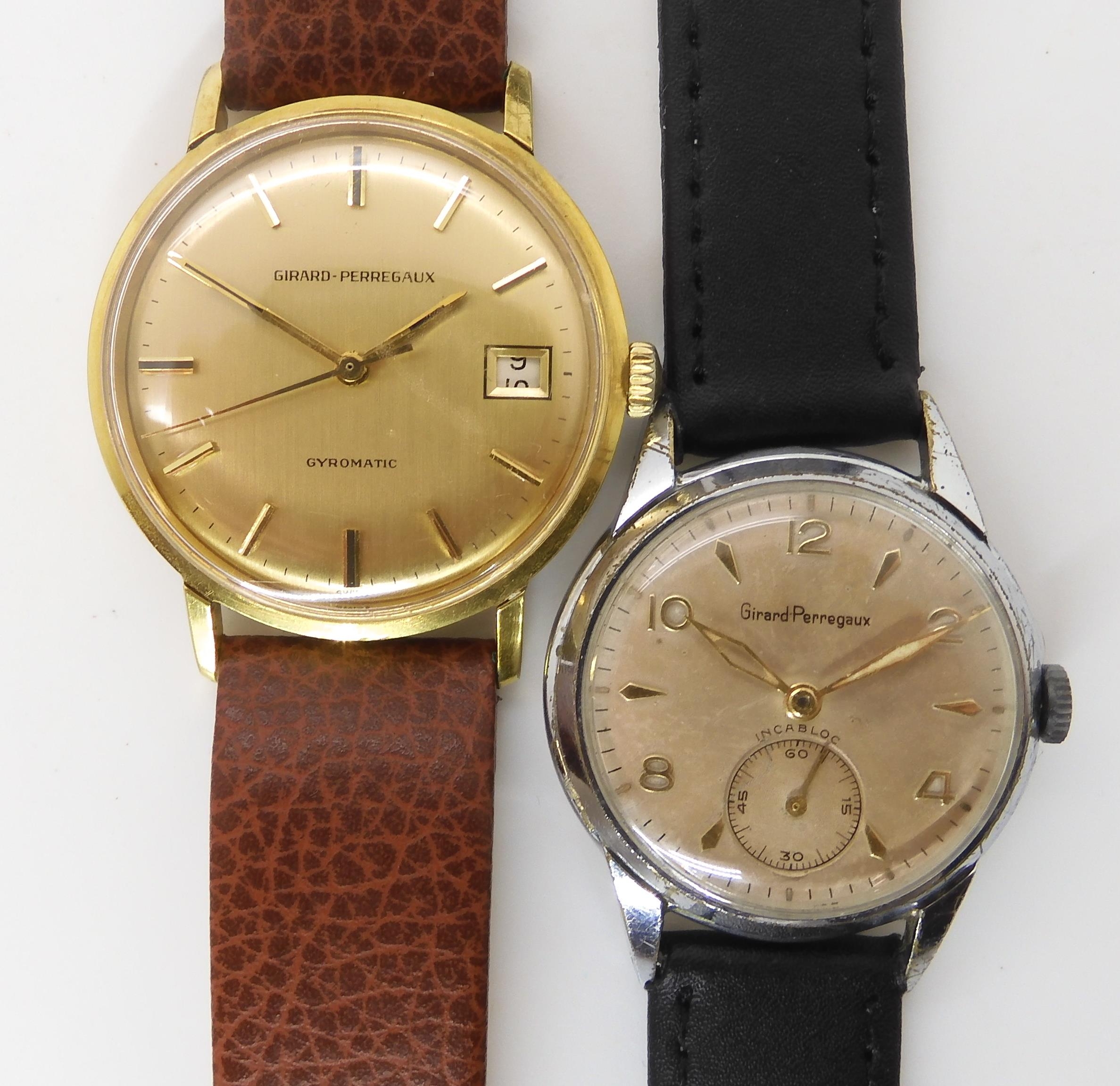 TWO EXAMPLES OF GIRARD PERREGAUX WATCHES a gold