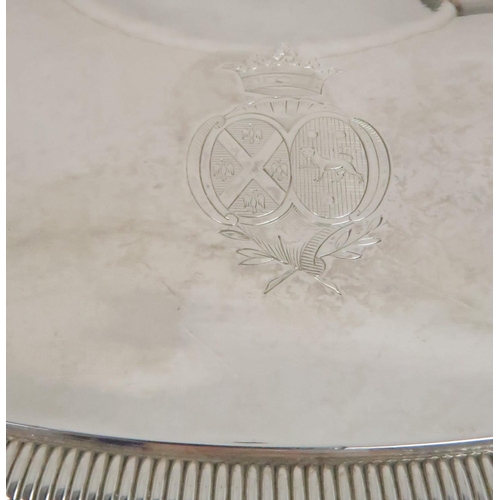 919 - A FRENCH 950 STANDARD SILVER SOUP TUREENof circular form, the domed cover with ornate scrolling hand... 