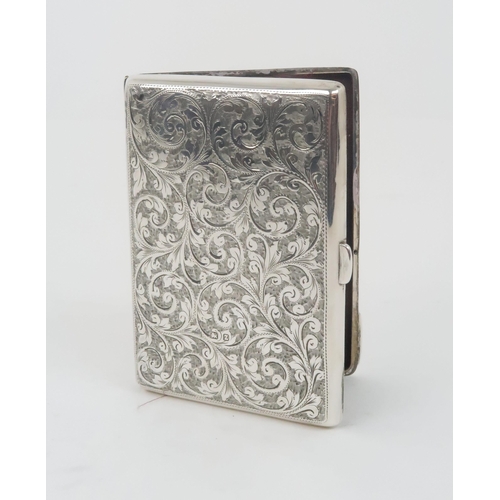 931 - A SILVER AIDE MEMOIREpossibly by Hall & Fitzgerald Birmingham 1899 of rectangular form with engr... 