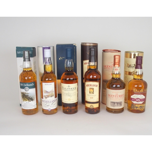 608 - A BOTTLE OF TALISKER 10 YEAR OLD45.8vol, 70cl, McClelland's Islay malt whisky and another single mal... 