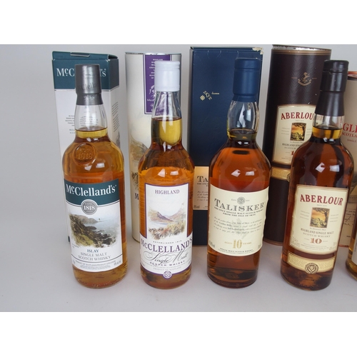 608 - A BOTTLE OF TALISKER 10 YEAR OLD45.8vol, 70cl, McClelland's Islay malt whisky and another single mal... 