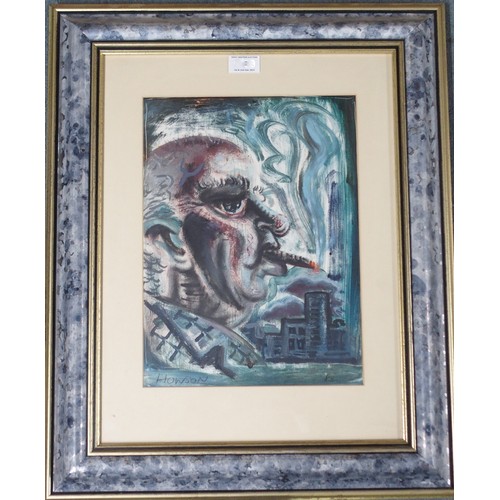 1016 - PETER HOWSON OBE (SCOTTISH b. 1958)THE DIRECTORMixed media on paper, signed and dated (19)83, 35 x 2... 