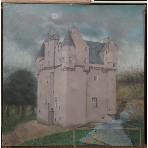 1135 - CHRISTINE J DRUMMOND DA THE PINK TOWER, THE BANDSTANDOil on canvas, signed (KJD) lower left, da... 