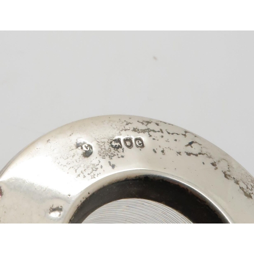 895 - A collection of four glass and silver topped match strikers, London 1900, makers marks mostly rubbed...