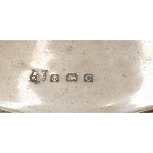 895 - A collection of four glass and silver topped match strikers, London 1900, makers marks mostly rubbed...