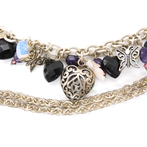 710 - A 9ct gold peridot and diamond accent pendant and one matching earring, weight 2gms, together with a...