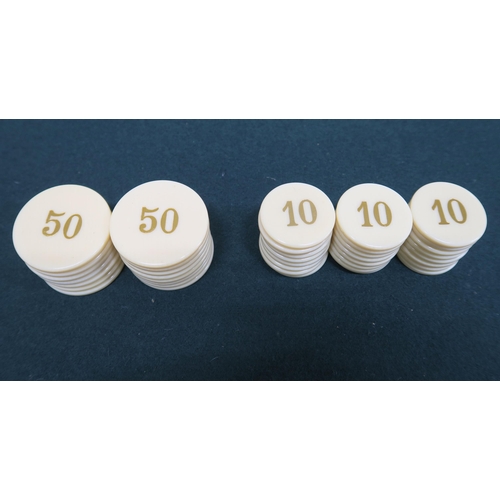 69 - A 20th century French casino roulette table produced by Caro of Paris with shaped baize top, mahogan... 